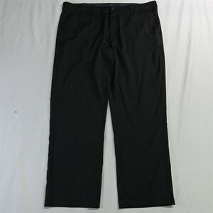 BCG 38 x 30 Black Flat Front Straight‎ Tech Golf Mens Dress Pants